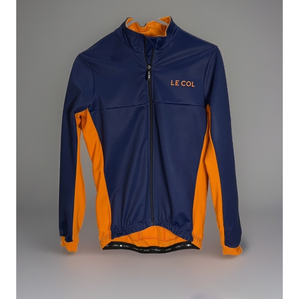 LE COL Thermal Cycling Jacket Mens Sz Small Sport II Full Zip Blue Orange